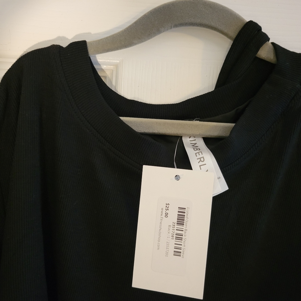 NWT Kimberly C Black Knit Crop Top Size Large - Picture 6 of 9